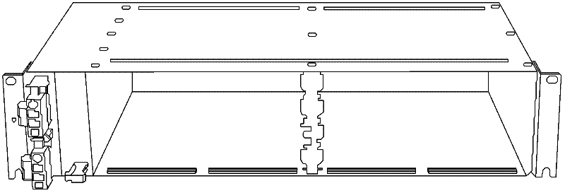 Radiating system of box type machine case communication device, box type machine case and communication device