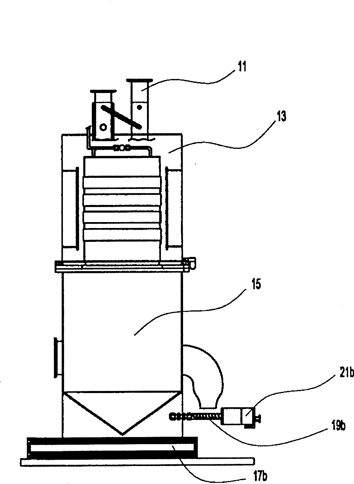 Automatic disassembling scrubbing apparatus for treating discharge gas