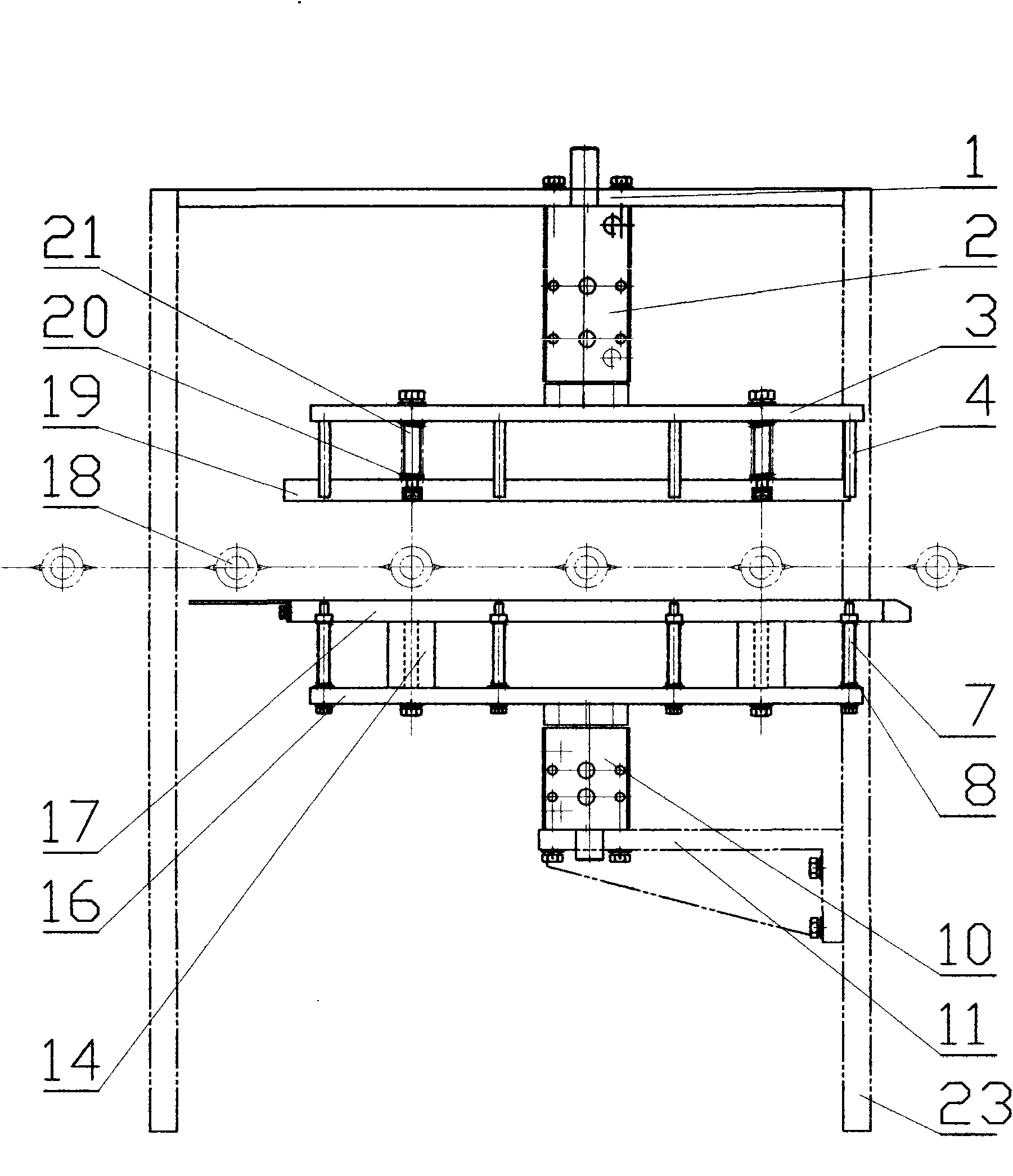 Waste-removing device applied in the process of producing large transfusion soft bag