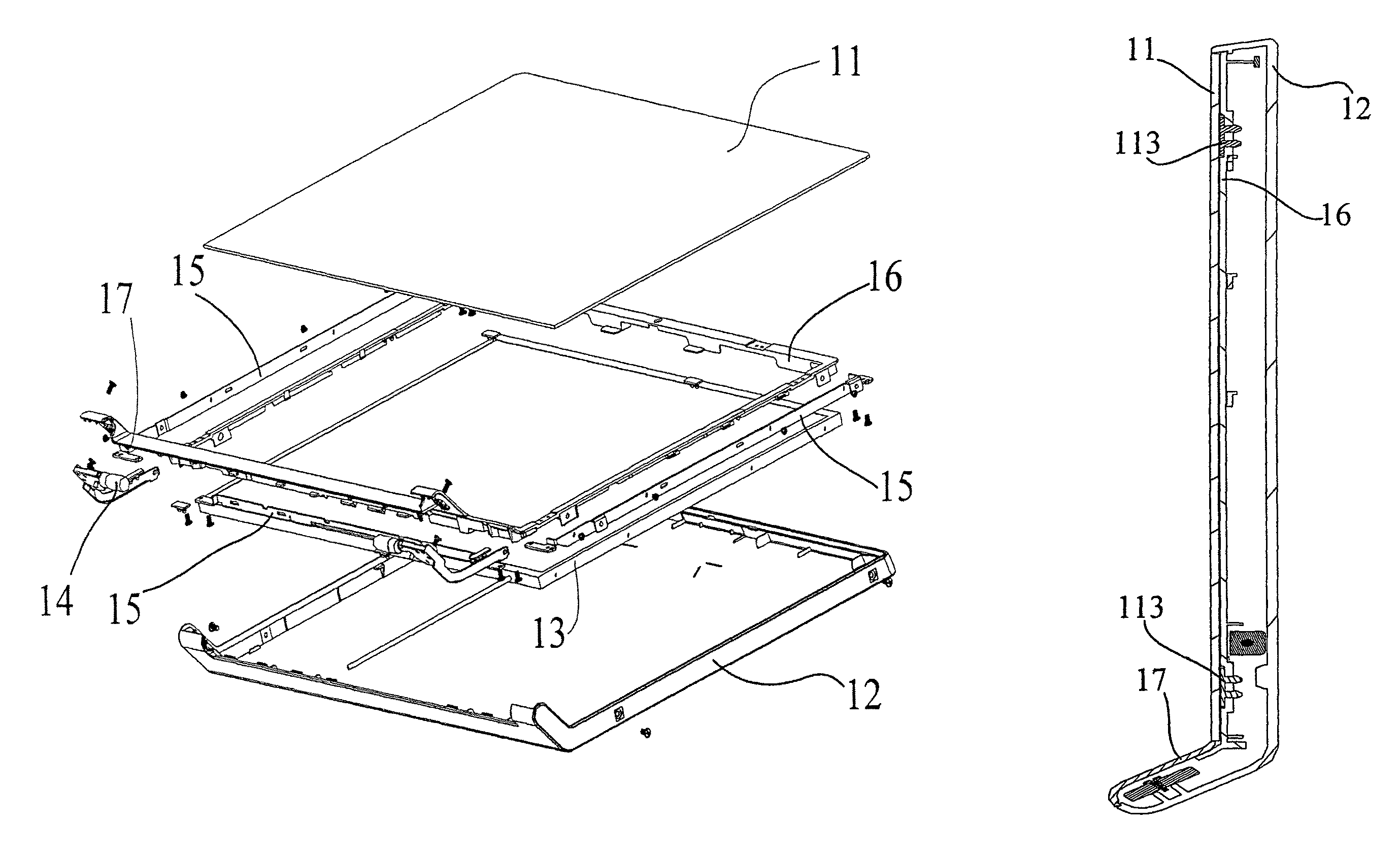 Screen of laptop computer and laptop computer having the same