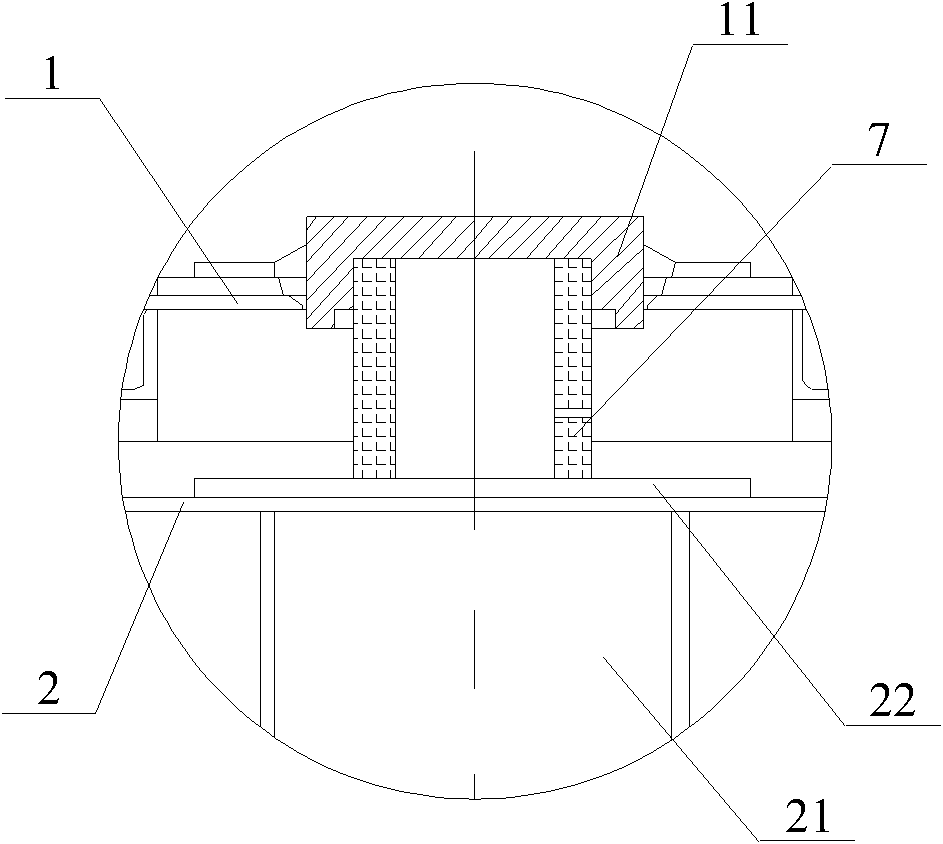 LNG storage tank for diesel-LNG hybrid power ship