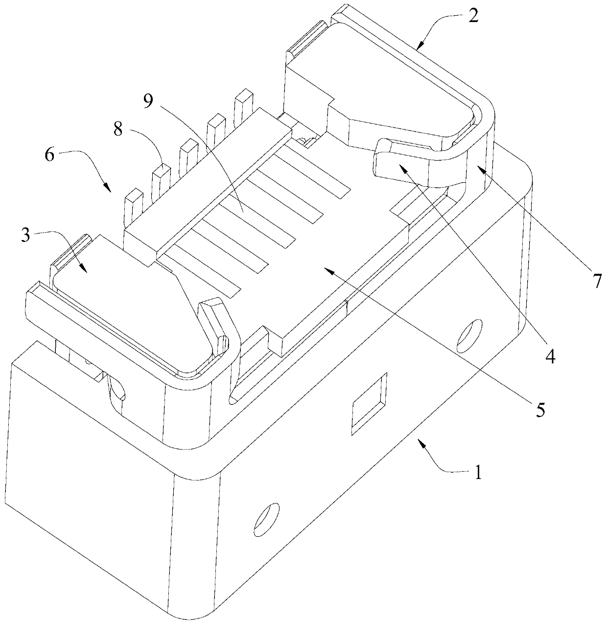 Conduction test system of USB connecting plug