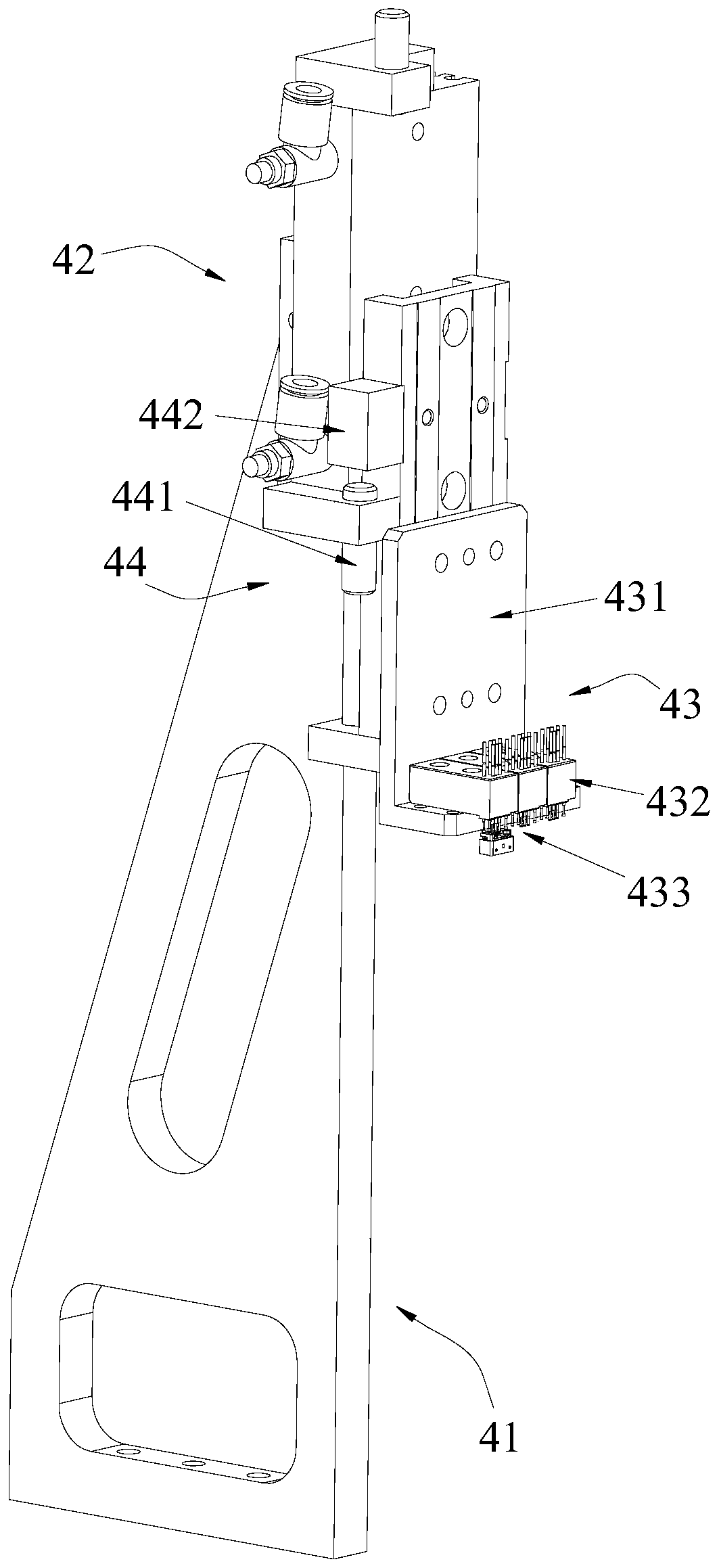 Conduction test system of USB connecting plug