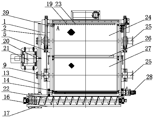 Bicircular net cage grouting machine