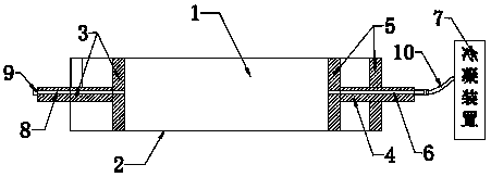 Heat dissipation structure of preheating chamber roller bed