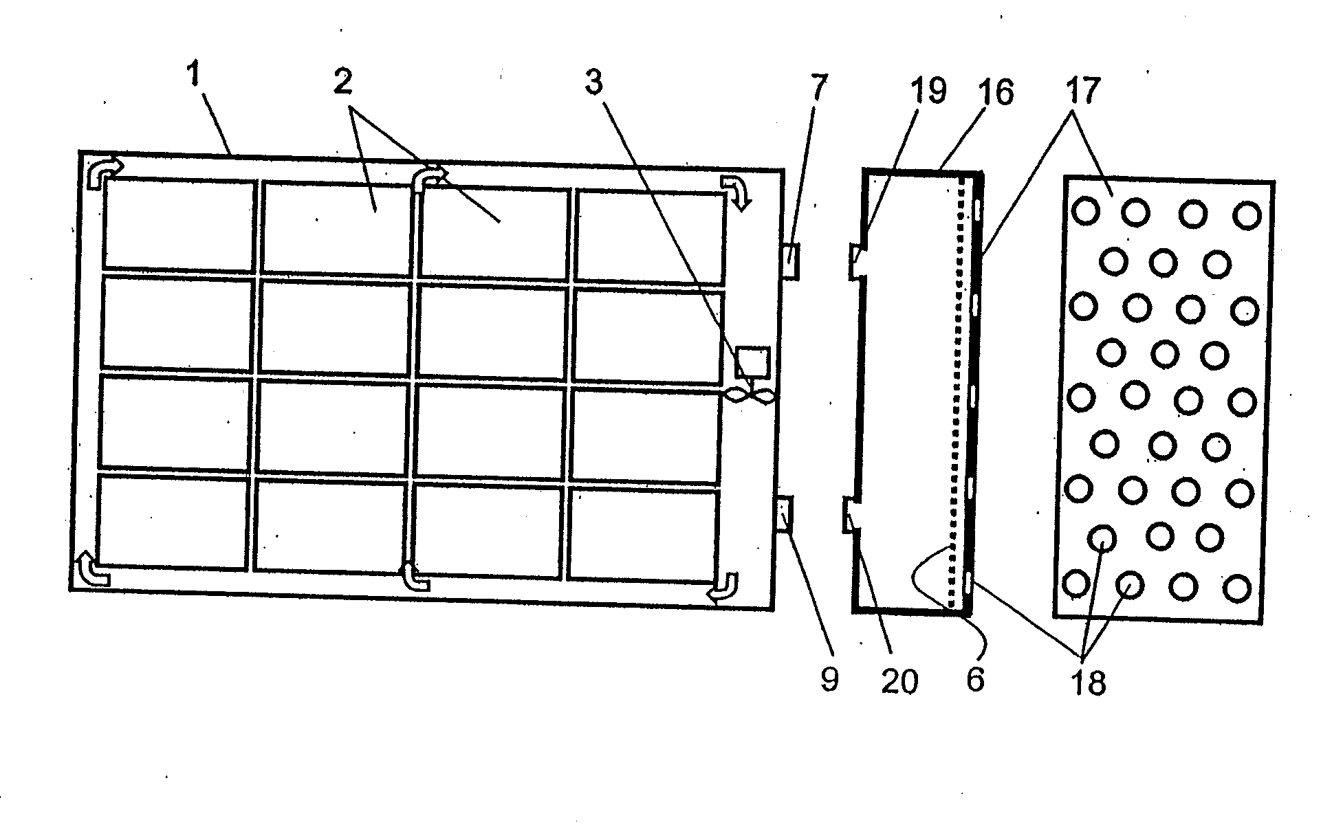 Device for controlling the gas medium inside a container