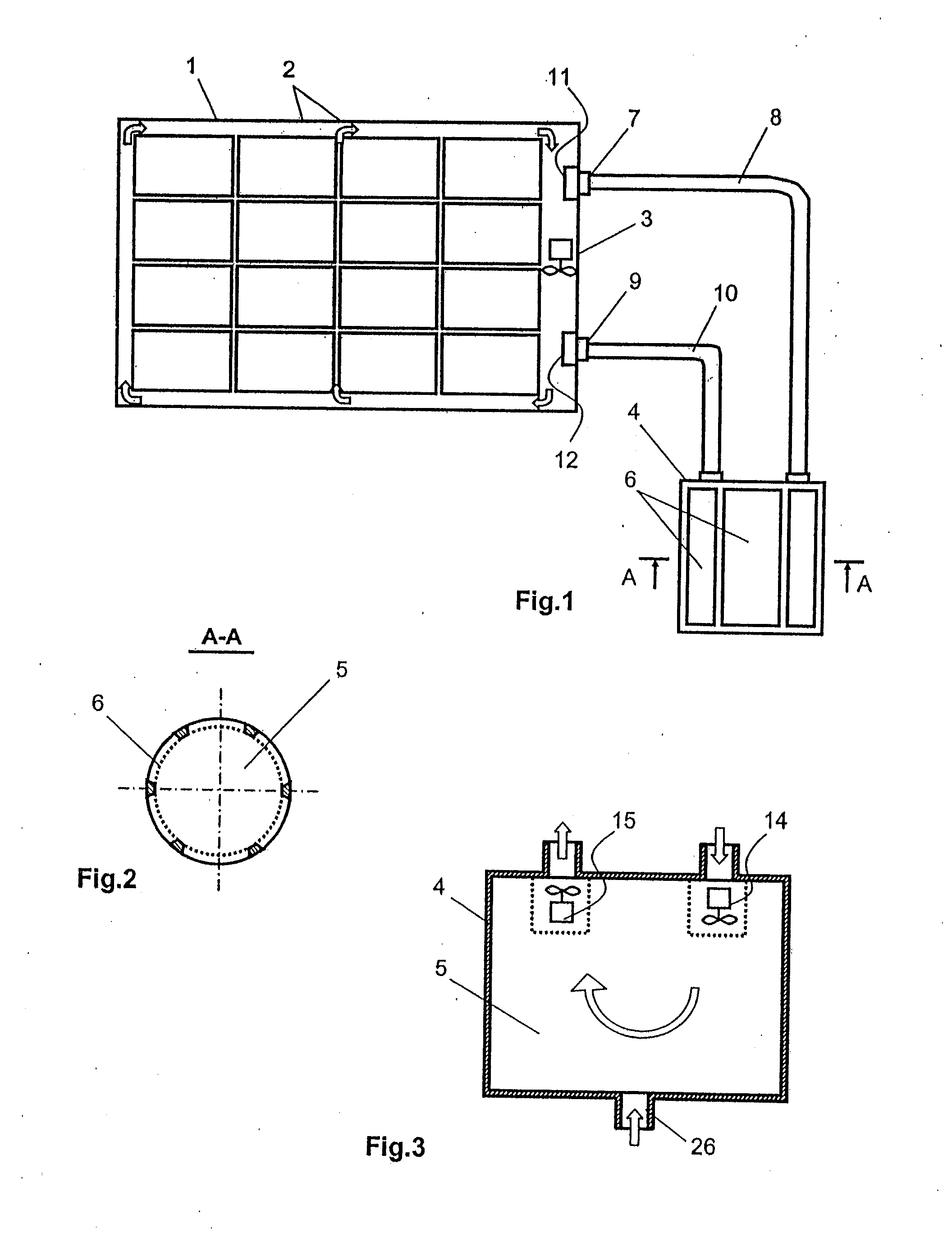 Device for controlling the gas medium inside a container