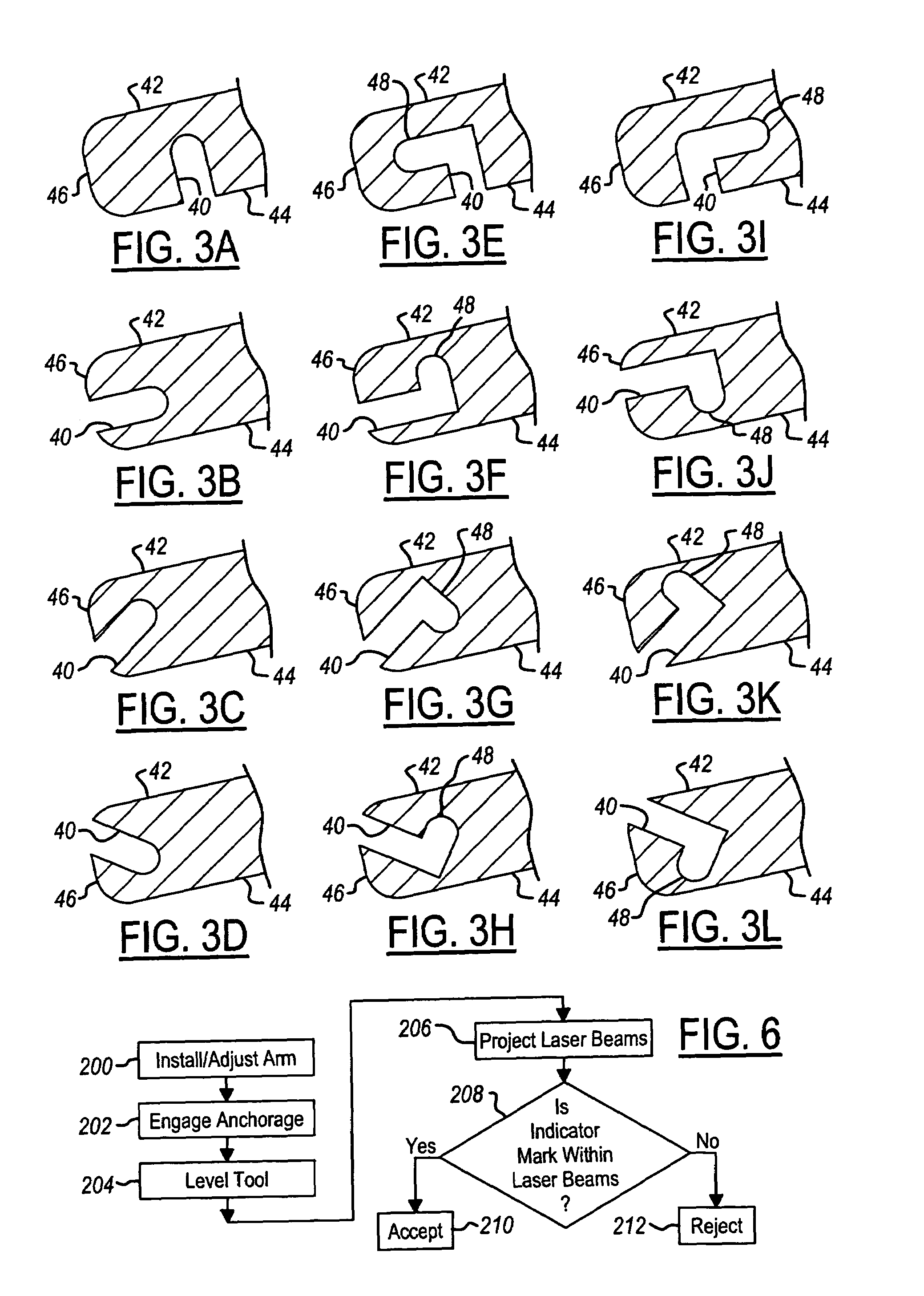 Tool and a method for assessing an indicator mark position