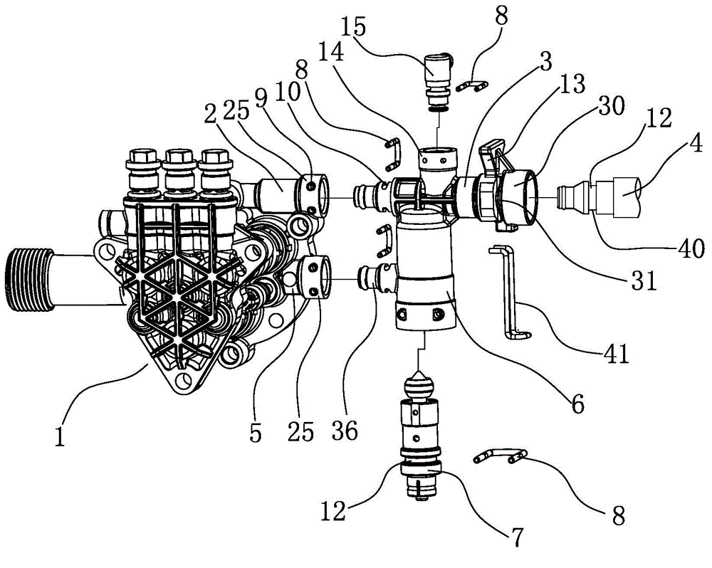 High-pressure cleaning machine with novel water outlet device