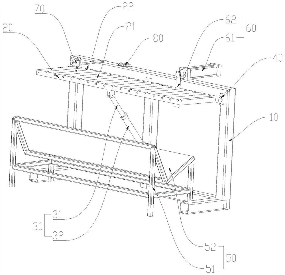 Plastic plate pushing and stacking device