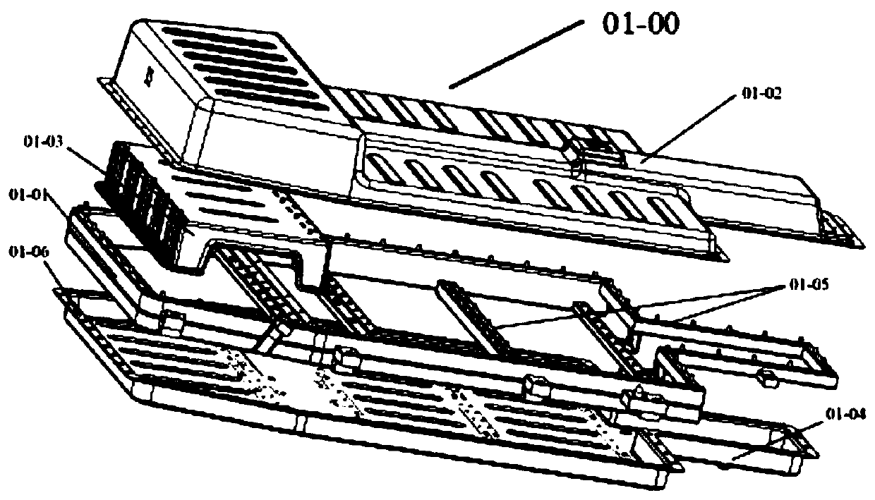 Metal and composite material combined battery box