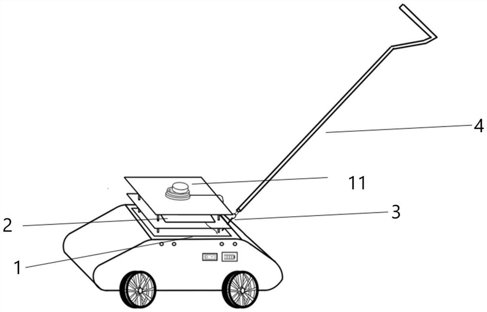 An outdoor blind guiding method and system based on the combination of navigation and blind path tracking