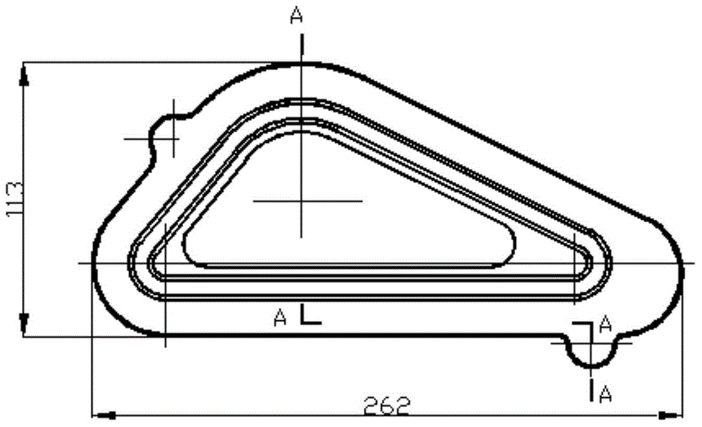 Forging method for complex thin-rib stainless steel die forging with center hole