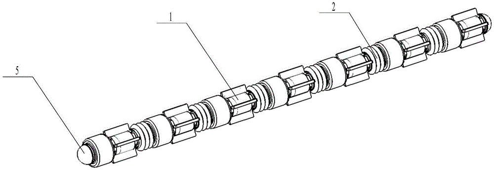 Underwater gliding snakelike robot