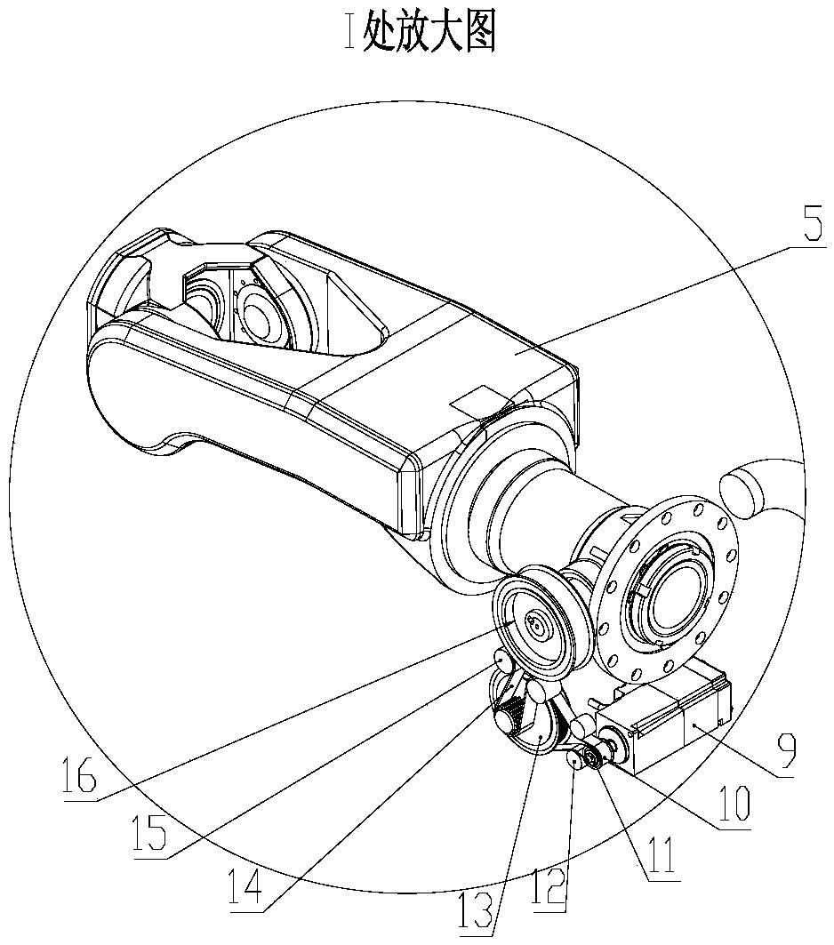 Hollow joint structure of industrial robot