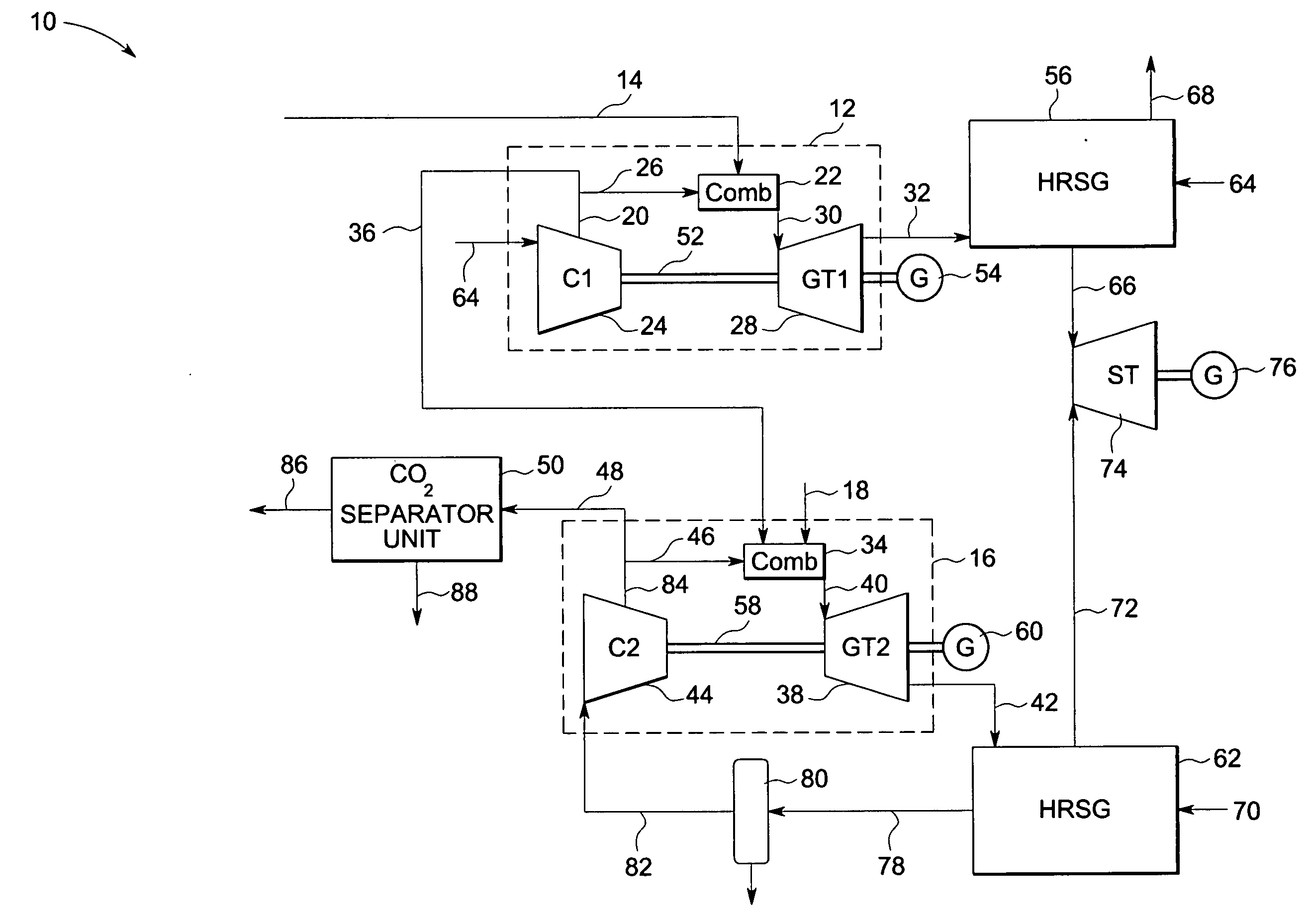 Systems and methods for power generation with carbon dioxide isolation