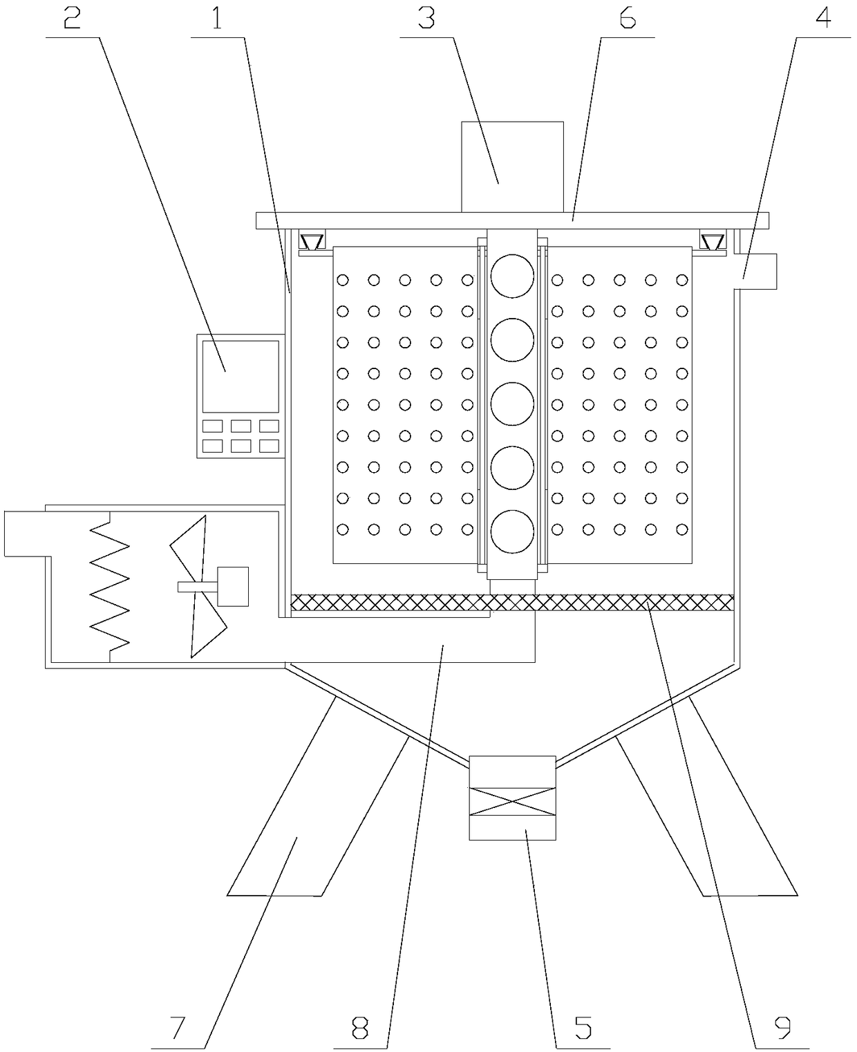 Aerobic reaction device used for garbage composting