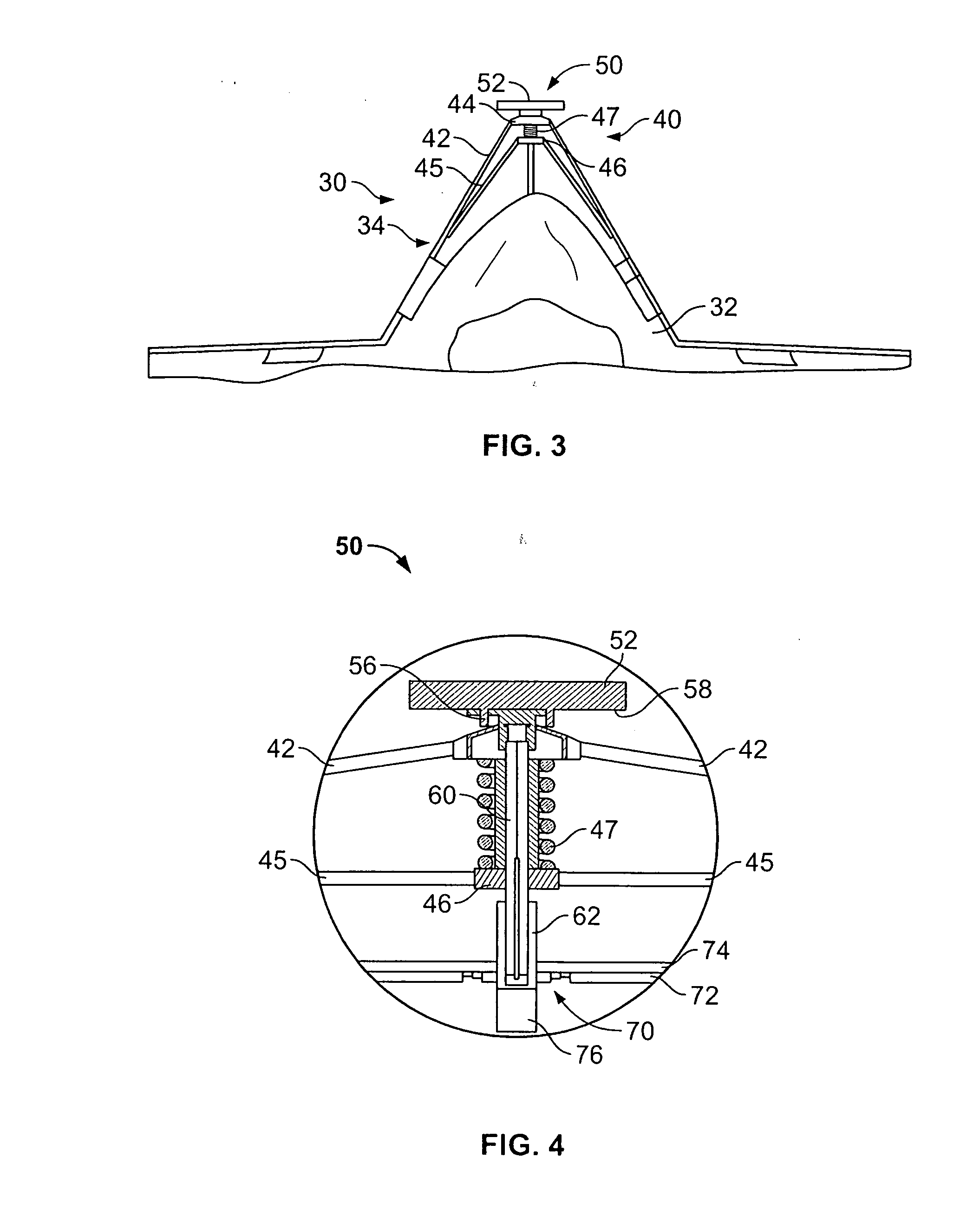 Apparatus and method for lighting a collapsible structure