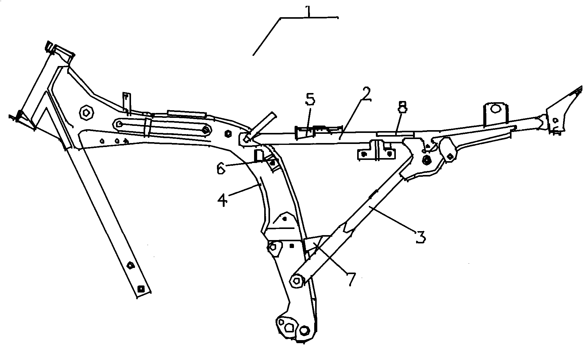 Heavy-duty motorcycle frame