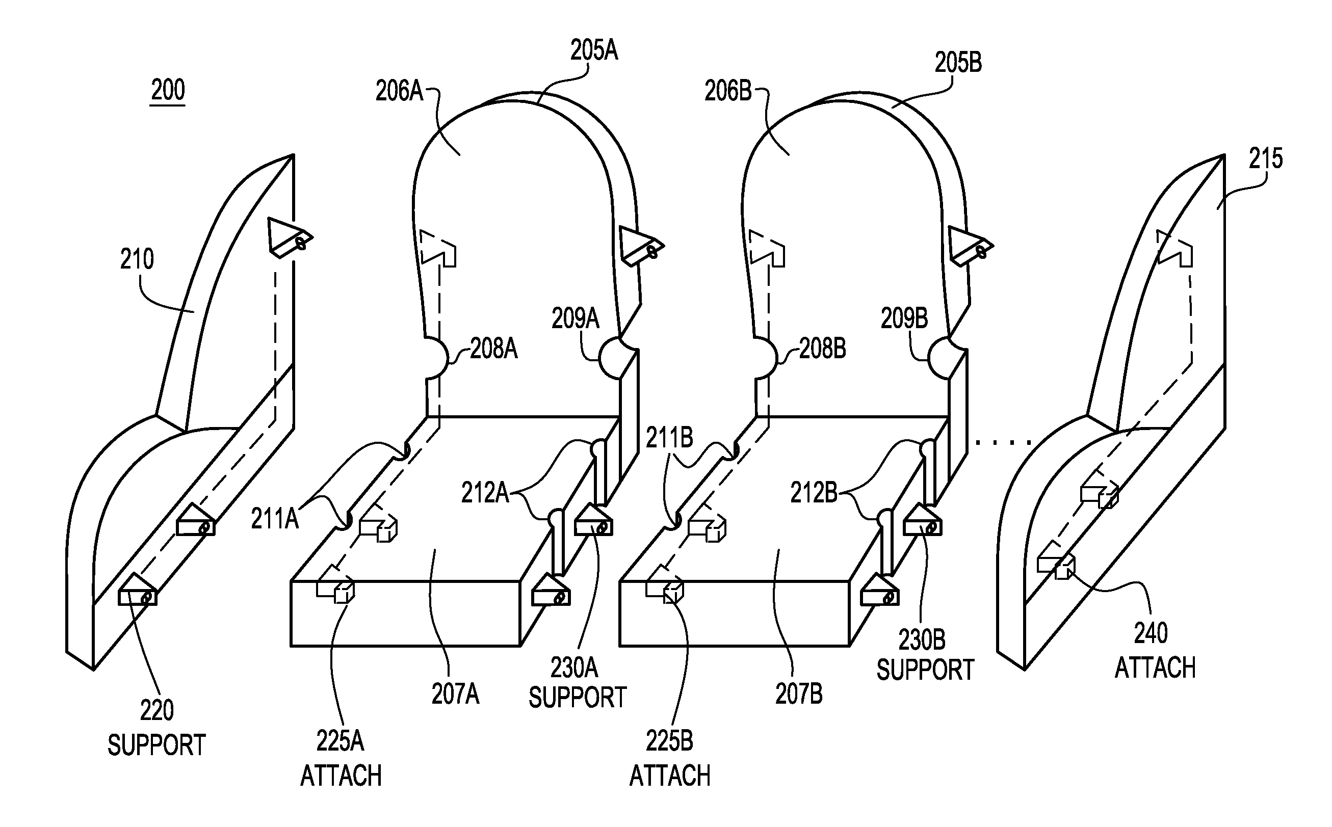 Single, multiple and integrated car seat systems