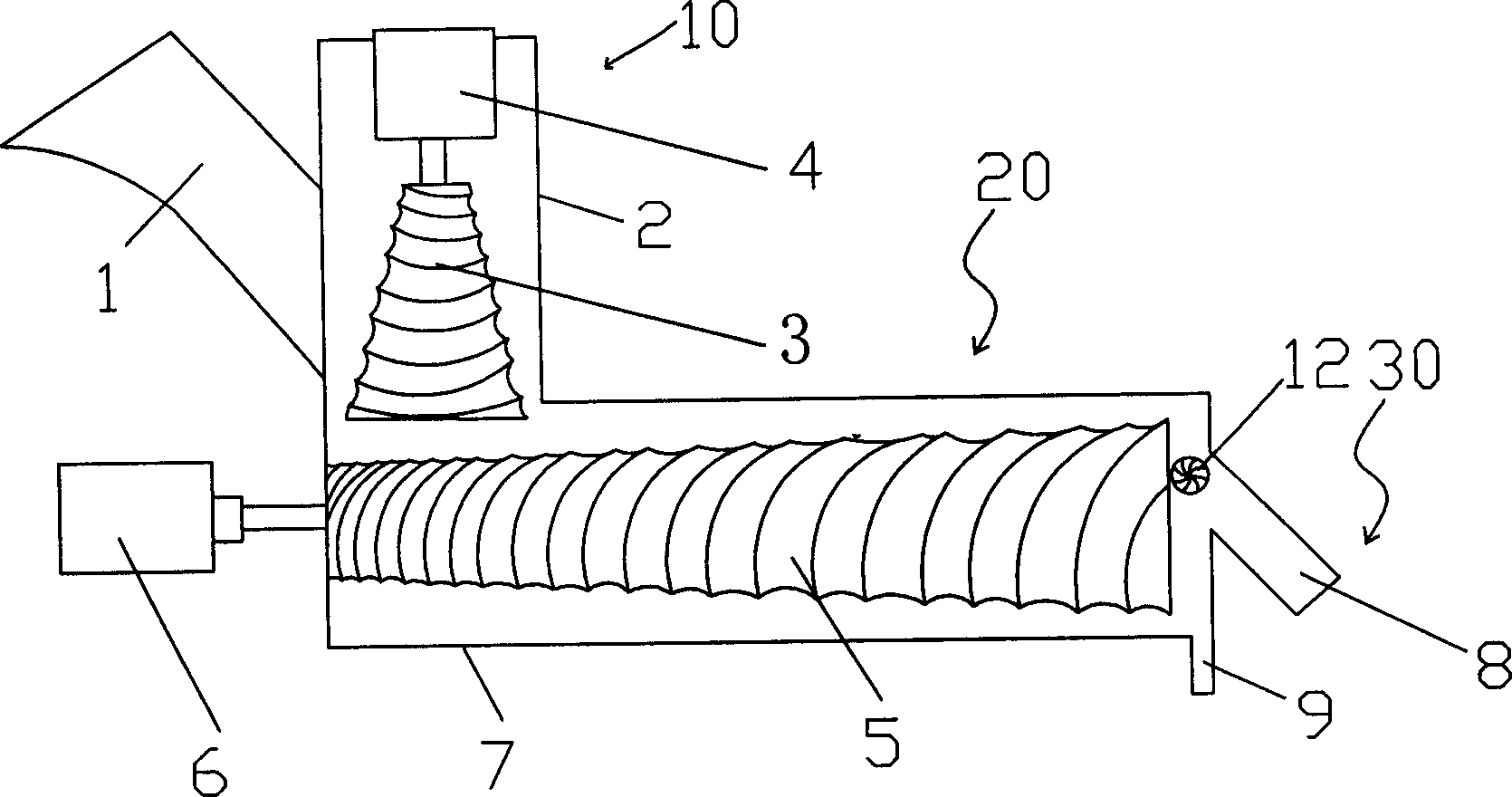 Waste plastic bottle squeezing and label stripping machine