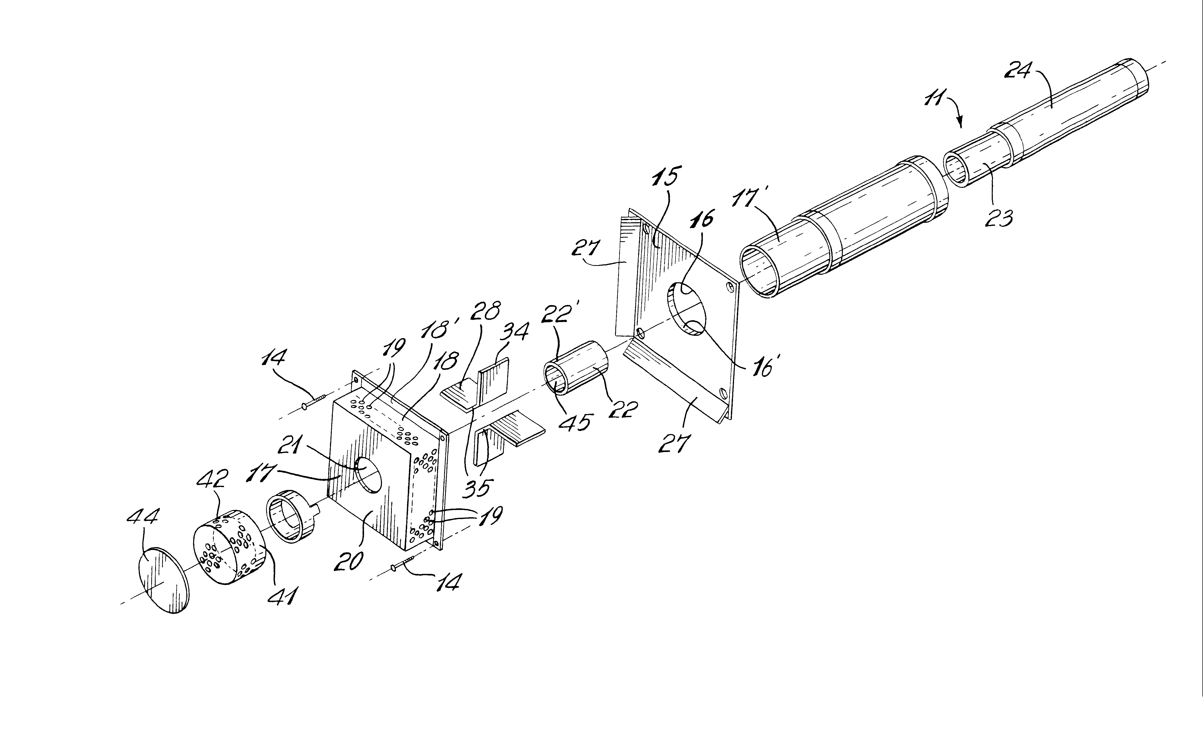 Termination unit for a coaxial flue pipe