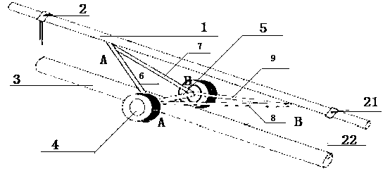 Large-diameter pipeline transport cart