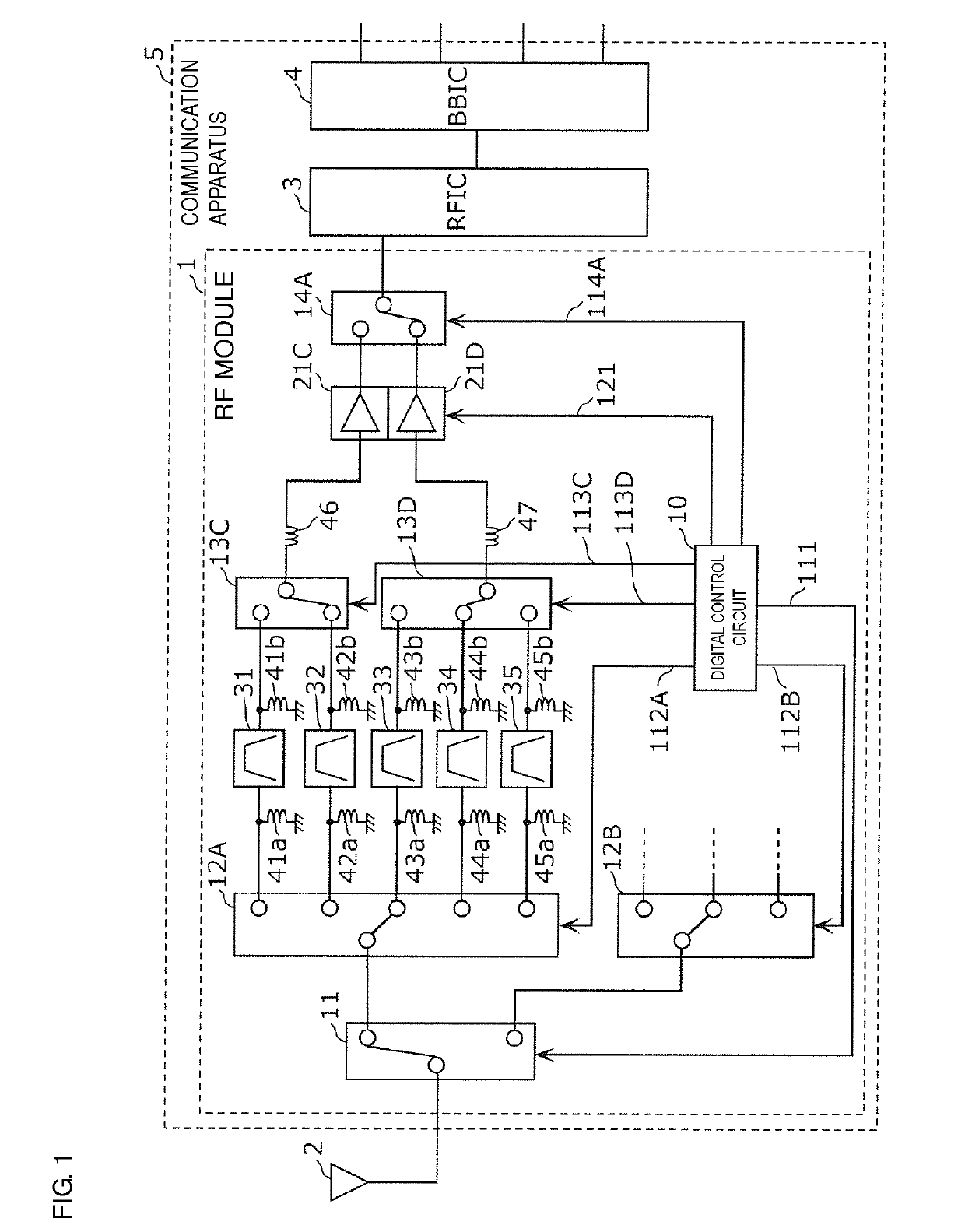 Switch ic, high-frequency module, and communication apparatus