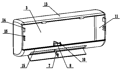 Air conditioner shell easy to disassemble and assemble