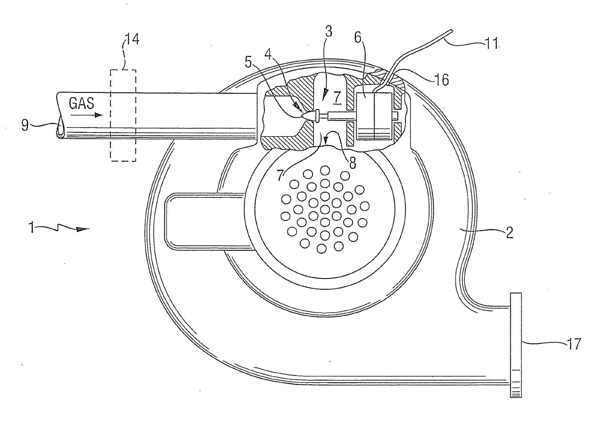 Fan with integrated regulation valve