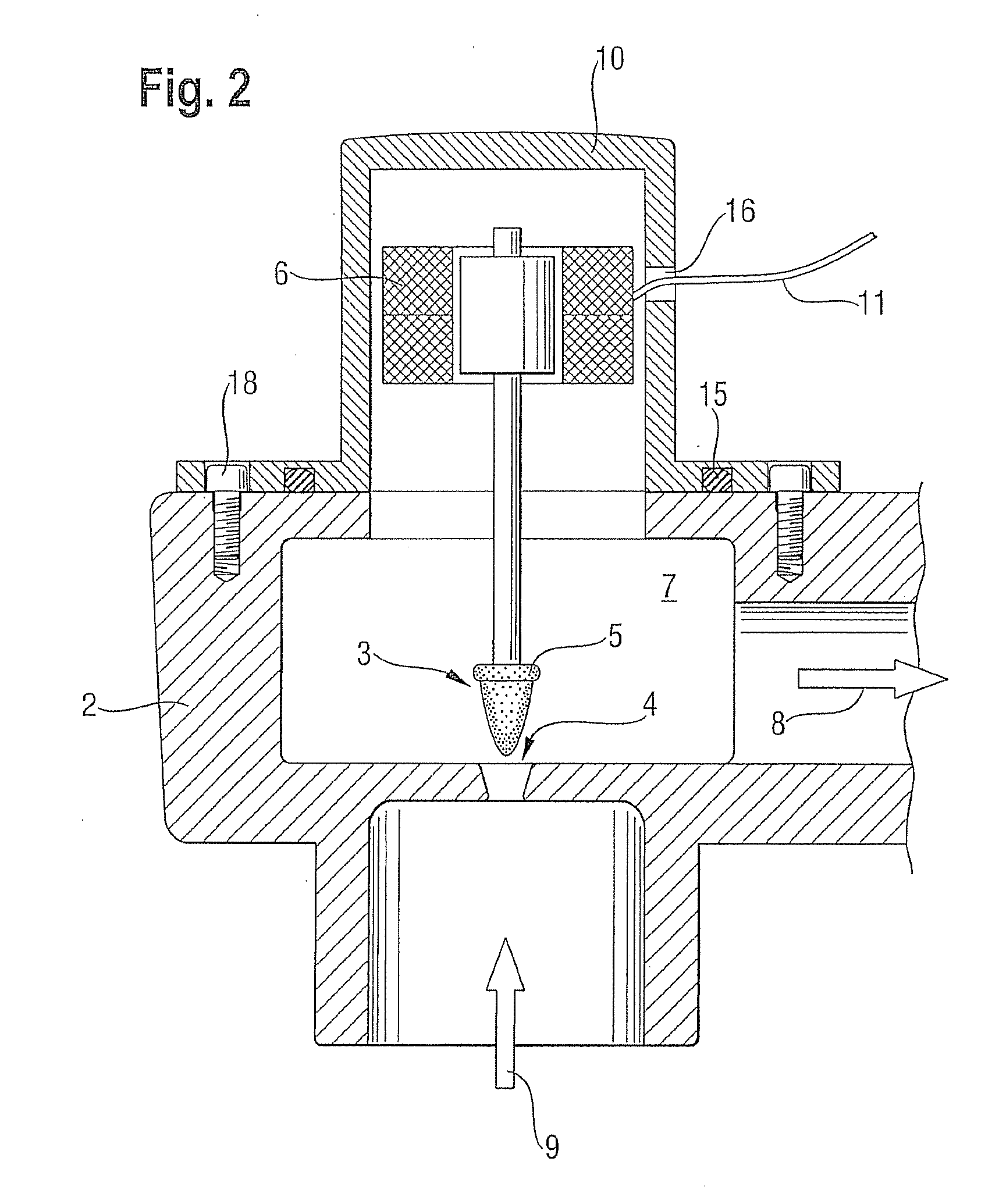 Fan with integrated regulation valve