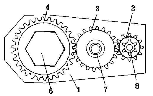 Connecting piece of fastening tool for electric steel pole flange bolt