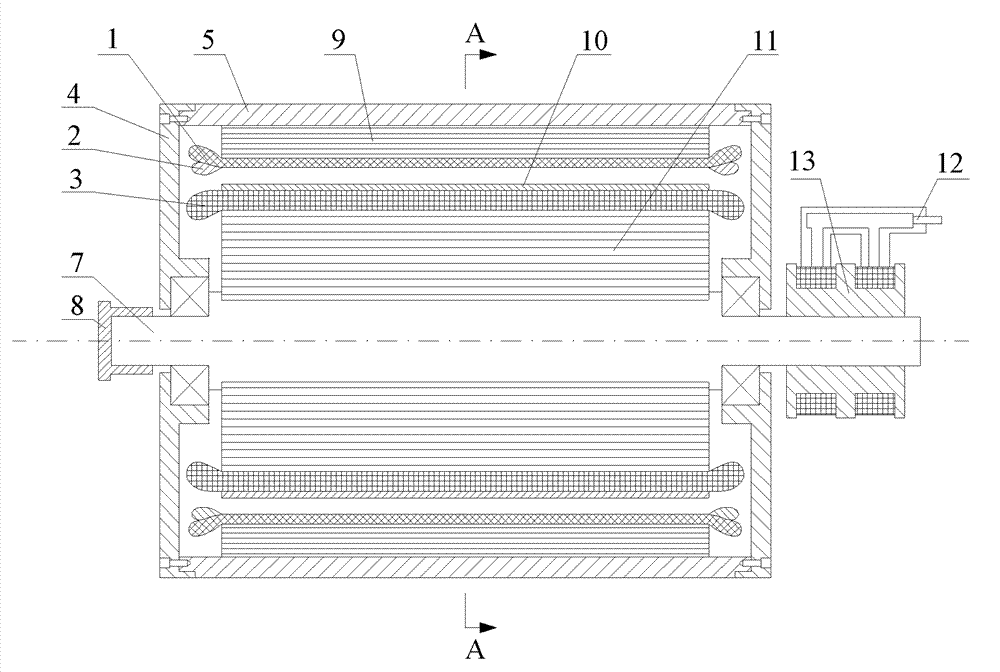 Two-phase hollow-core compensation pulse generator and method for realizing pulse discharge