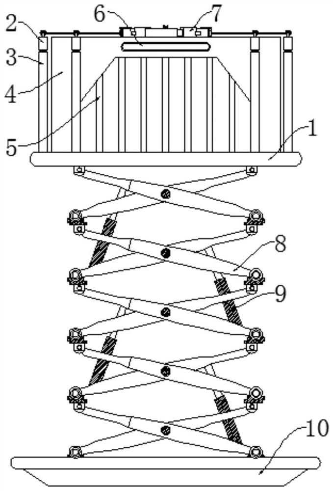 Hydraulic lifting platform with reinforcing and binding functions