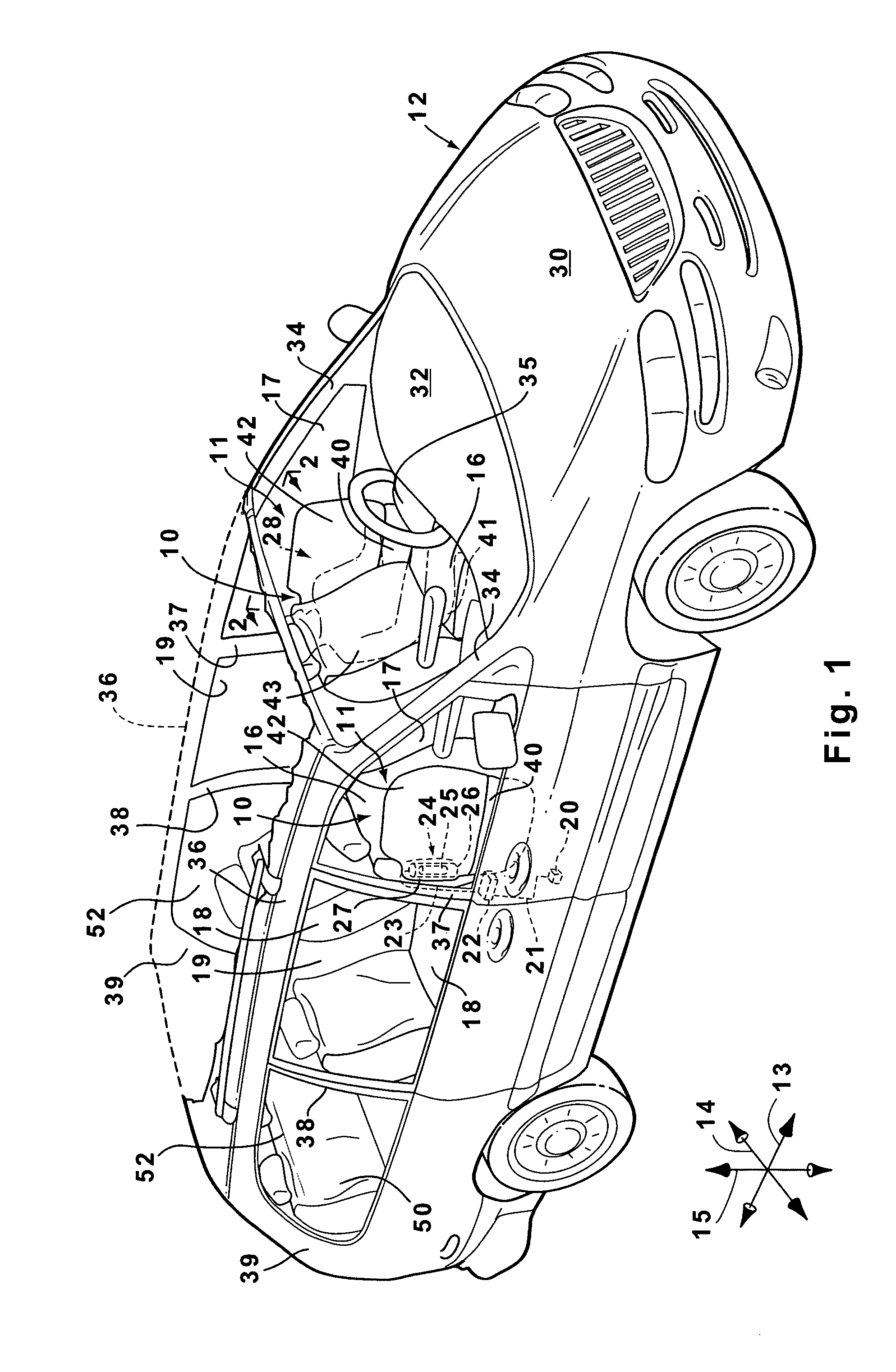 Dual chamber side airbag apparatus and method