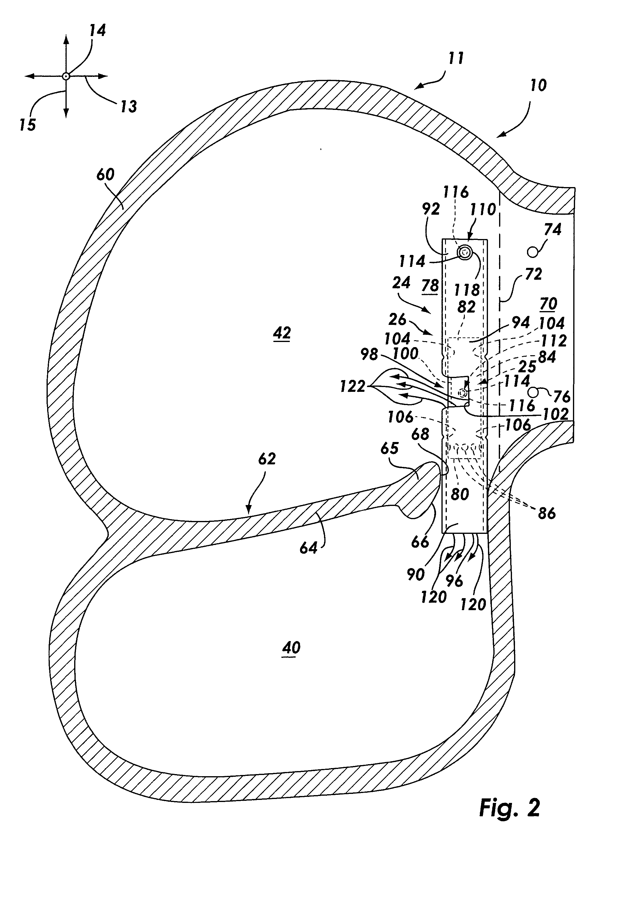 Dual chamber side airbag apparatus and method