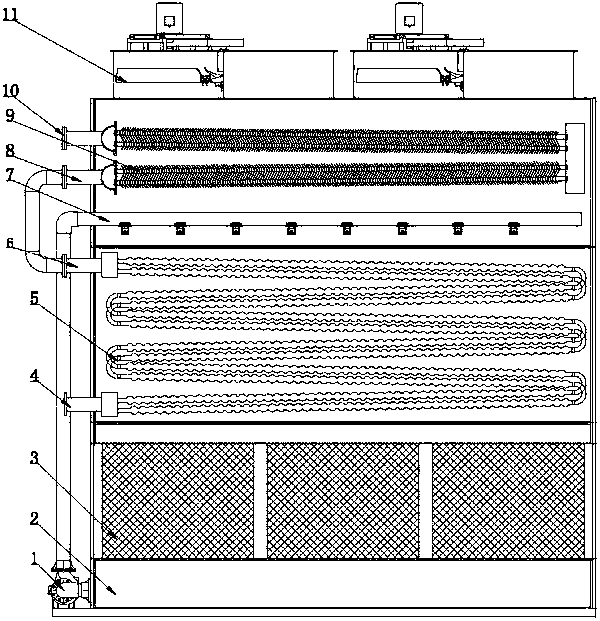 Energy-saving anti-freezing dry and wet type air cooler