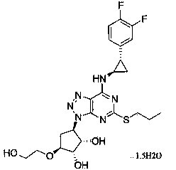 Ticagrelor sesquihydrate and preparation method thereof