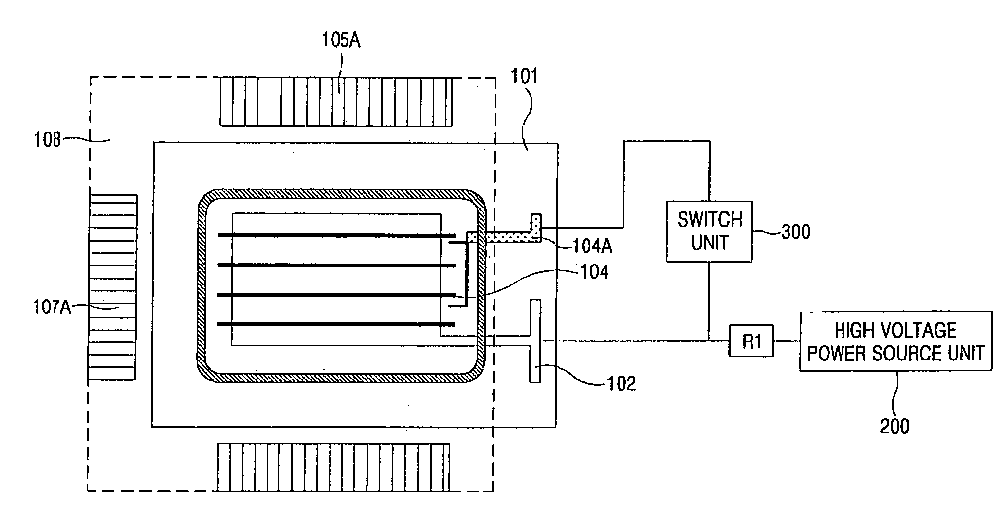 Spacer discharging apparatus and method of field emission display