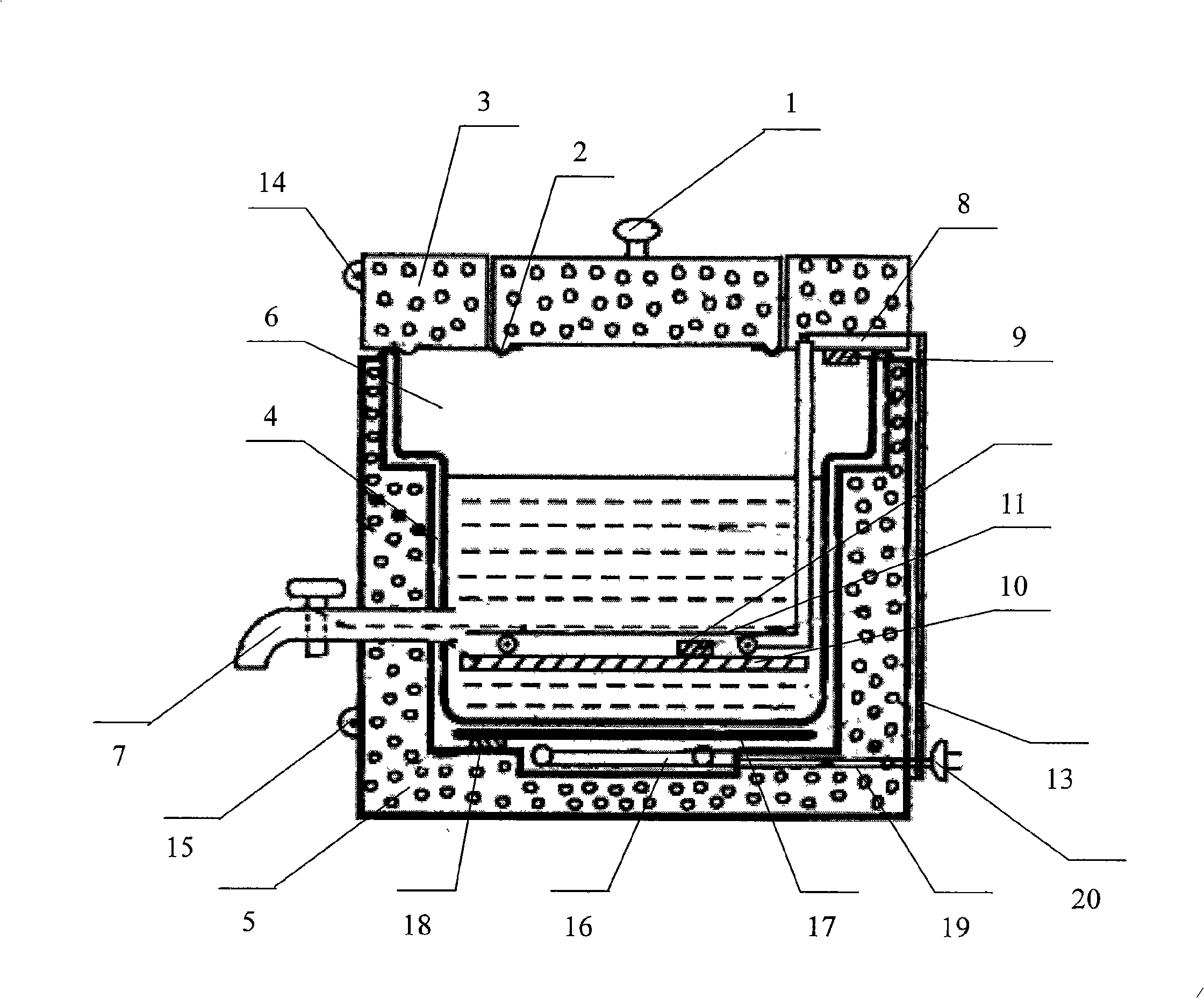 Novel constant-temperature electrical heating water boiler