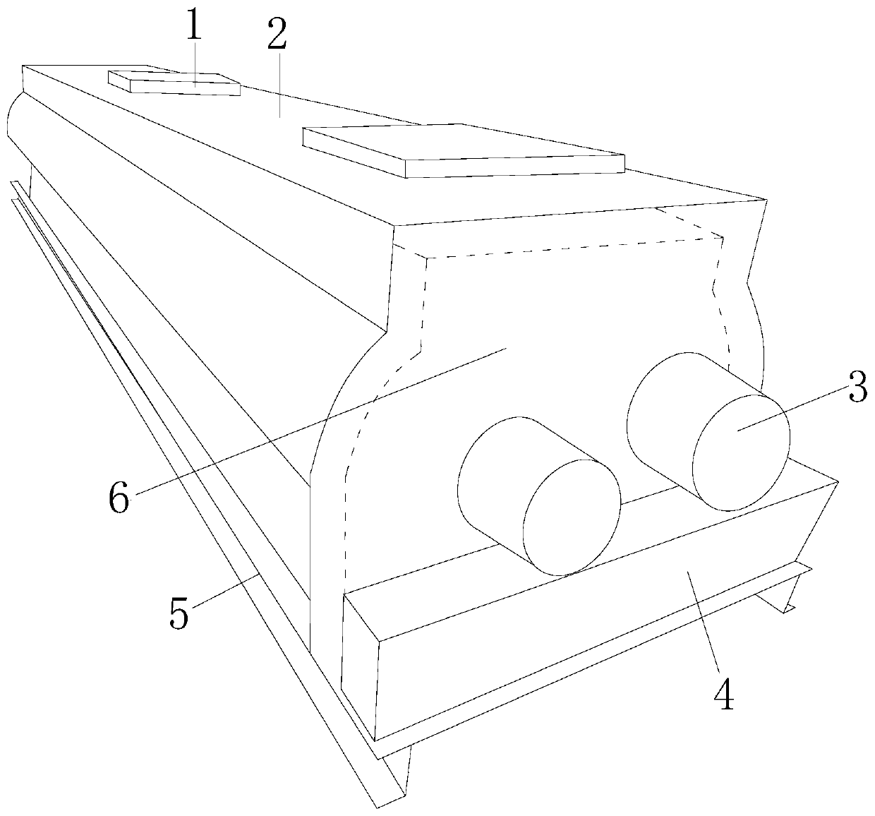 Novel anti-blocking organic fertilizer fermentation system based on fertilizer turning and throwing structure optimization