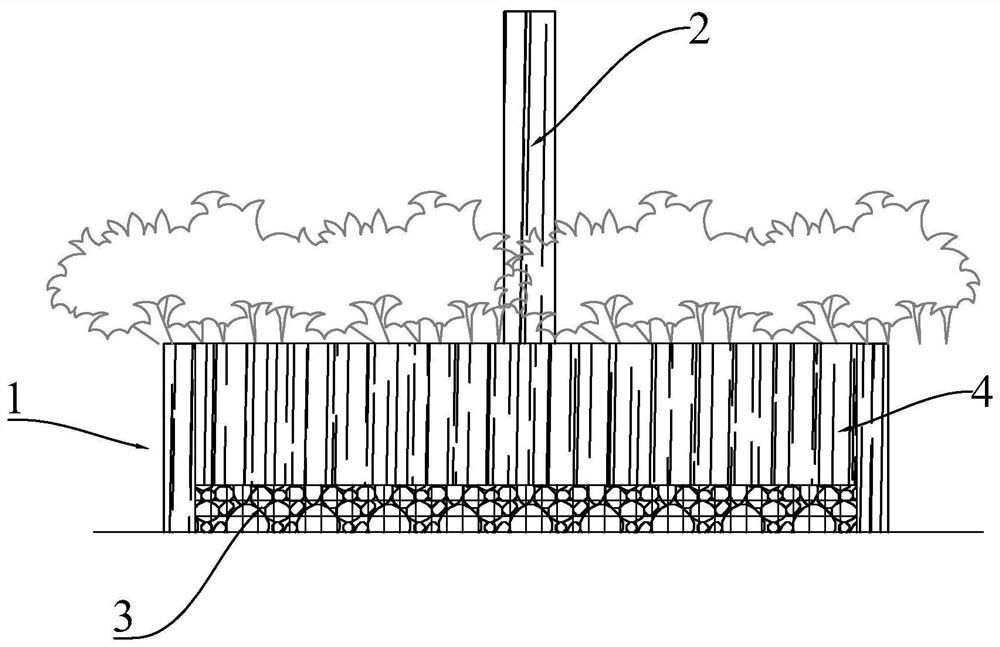 Ecological water storage tree pool capable of protecting arbor rhizosphere