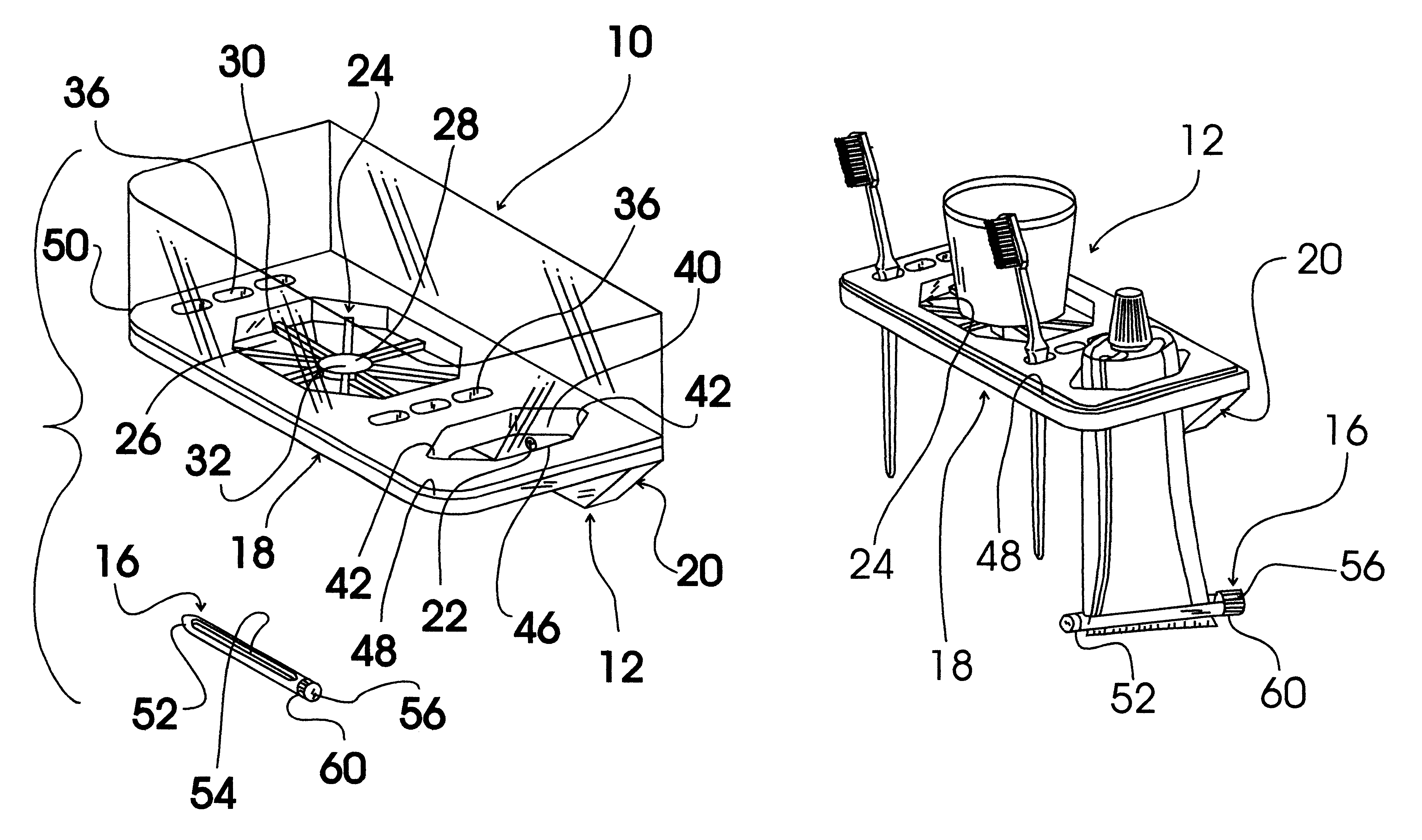 Oral hygiene product storage system