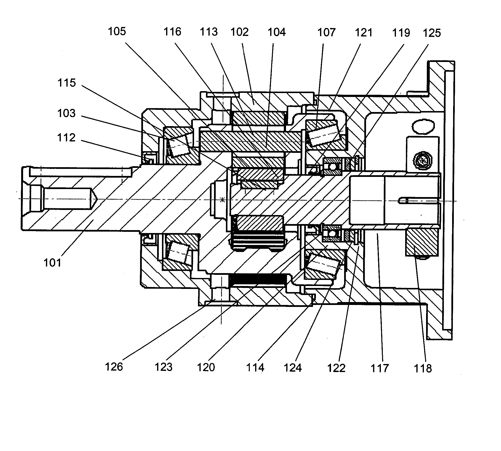 Planetary gear, gear motor and series of gear motors