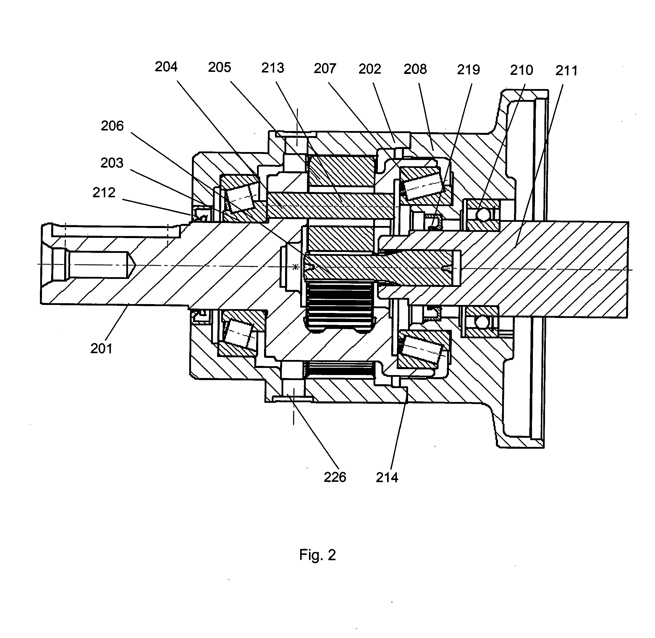 Planetary gear, gear motor and series of gear motors