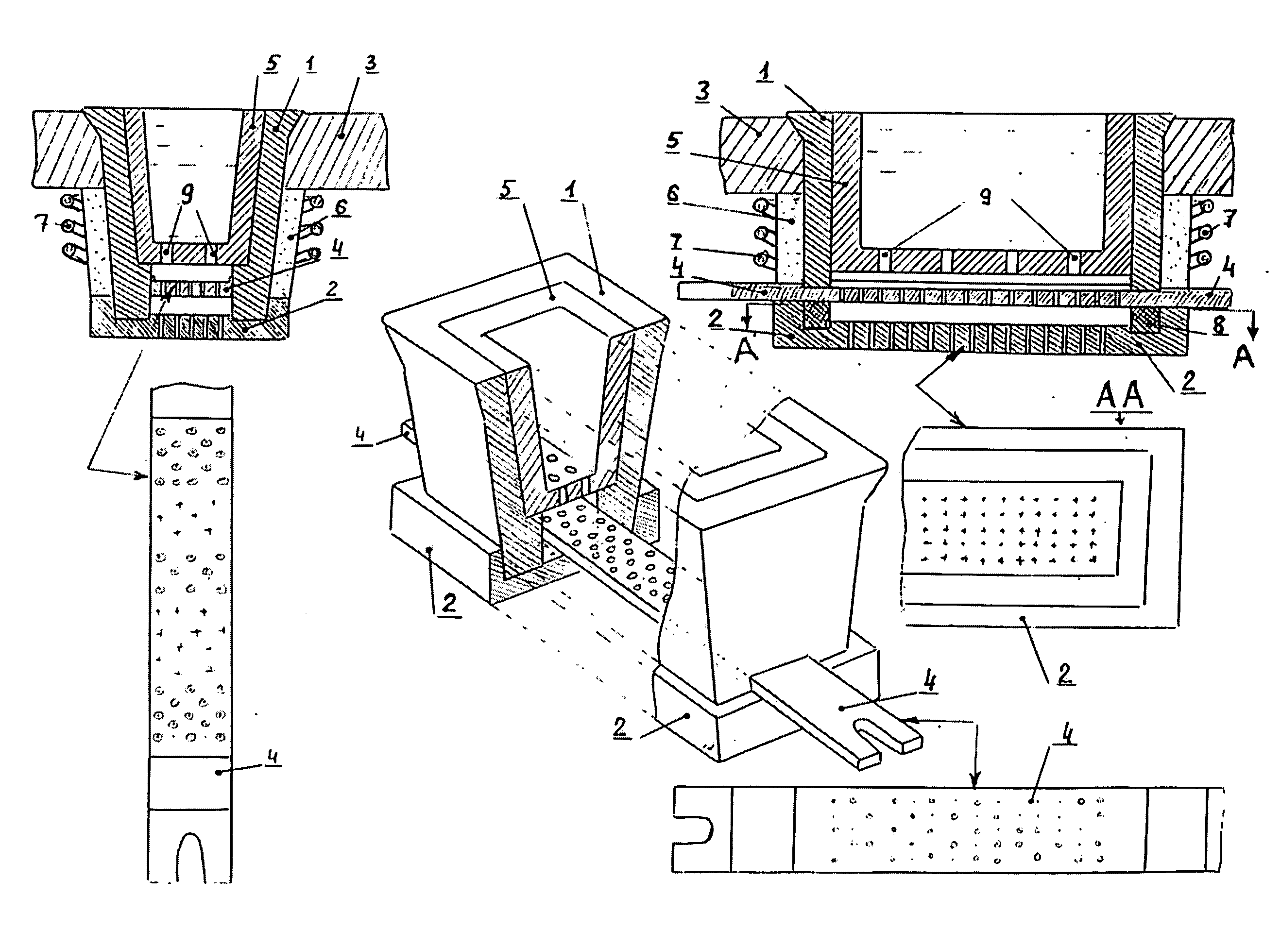 Apparatus integrated with ceramic bushing for manufacturing mineral/basalt fibers