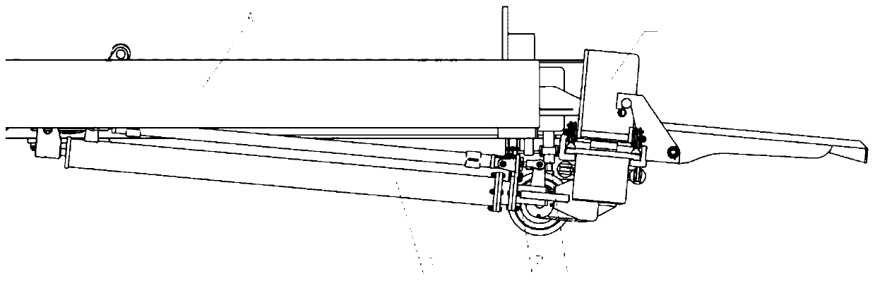 Carrying, loading and unloading mechanism of long steel rail transport cart unit