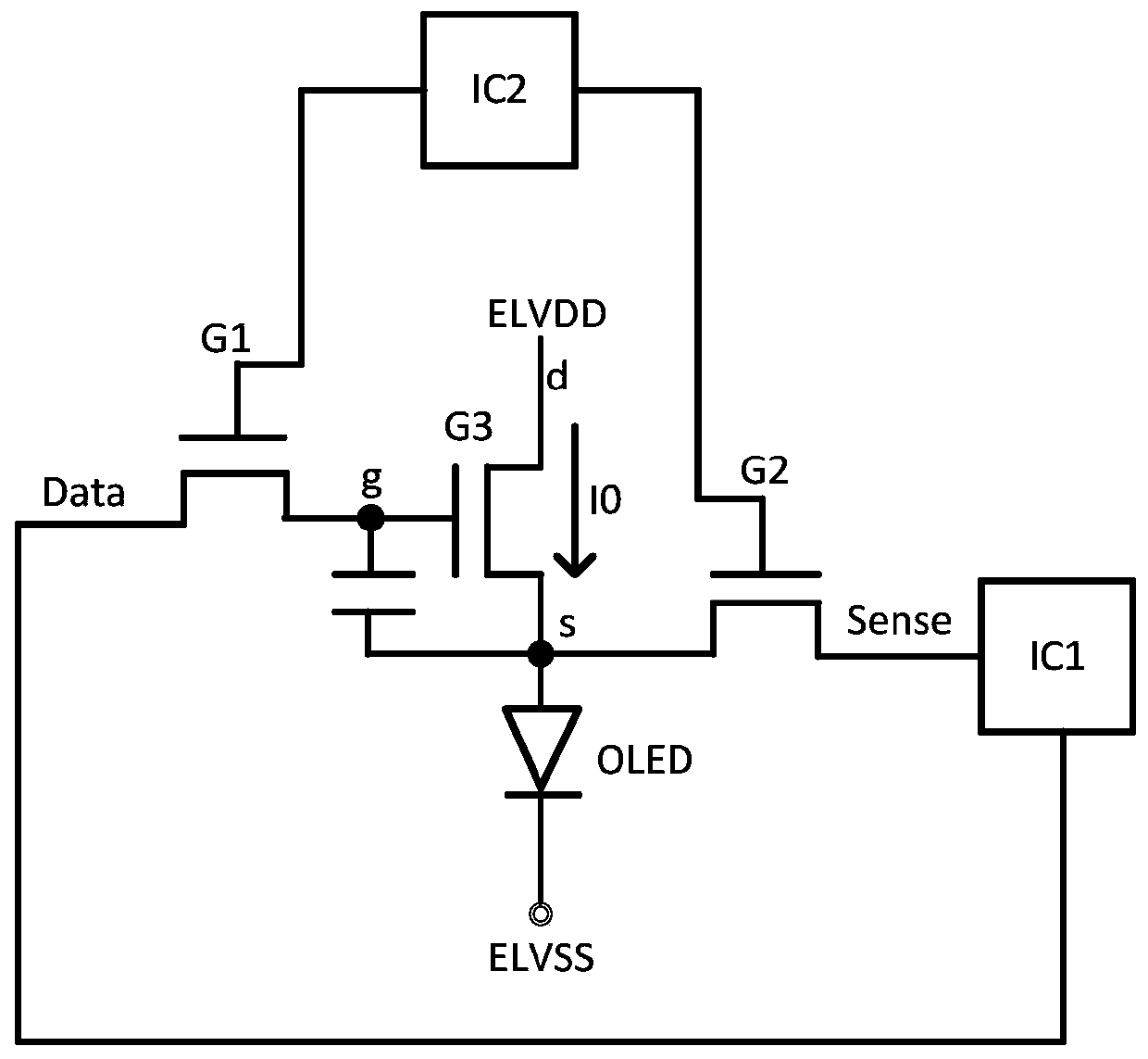 Aging compensation system and method for oled devices