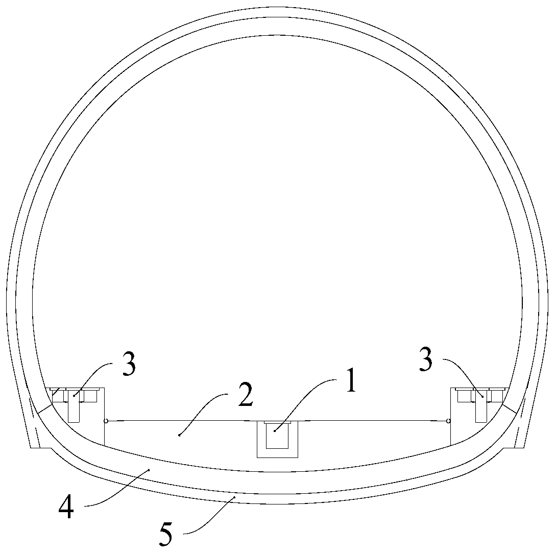 Lining supporting system for tunnel framing reconstruction tunnel bottom structure and construction method thereof