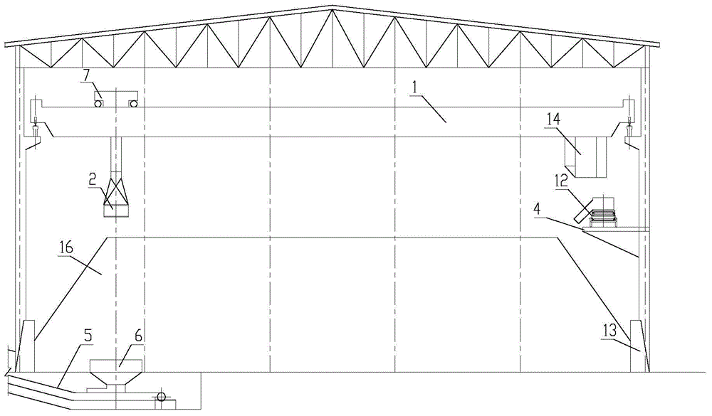 Grab Overhead Crane Warehouse